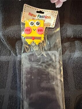 Yellow Owl Badge Reel ID Holder